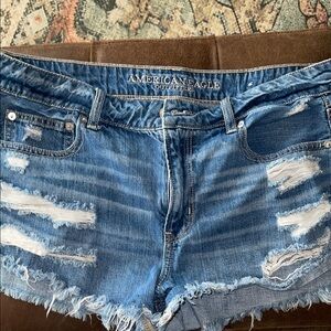 American Eagle Outfitters Ripped Blue Jean Shorts